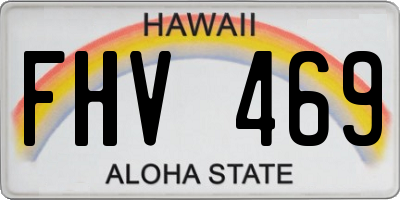 HI license plate FHV469