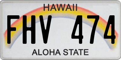 HI license plate FHV474