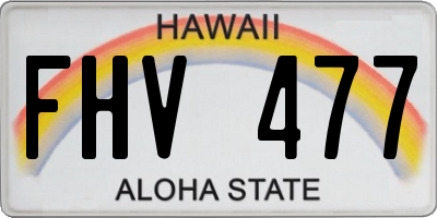 HI license plate FHV477