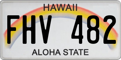 HI license plate FHV482