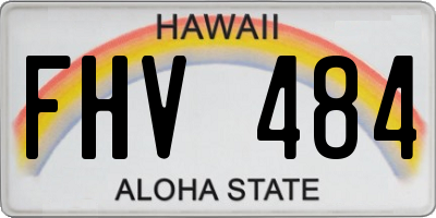 HI license plate FHV484