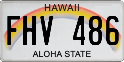 HI license plate FHV486