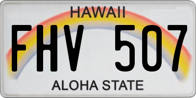 HI license plate FHV507