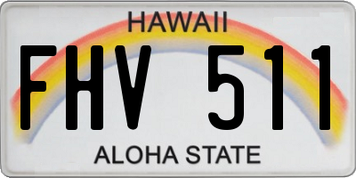 HI license plate FHV511