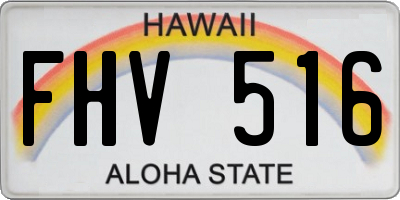 HI license plate FHV516