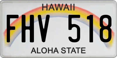 HI license plate FHV518