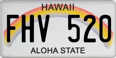 HI license plate FHV520