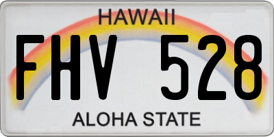 HI license plate FHV528
