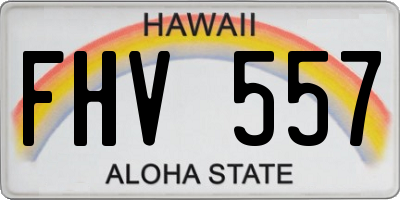HI license plate FHV557