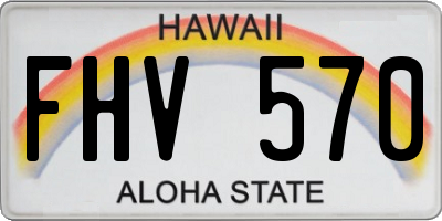 HI license plate FHV570