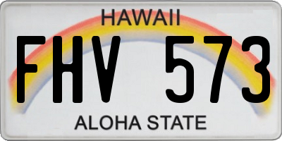 HI license plate FHV573