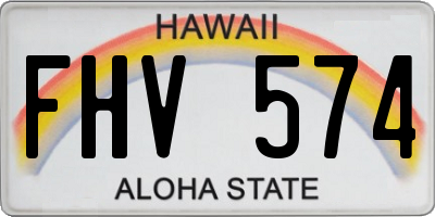 HI license plate FHV574