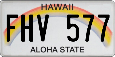 HI license plate FHV577