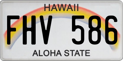 HI license plate FHV586
