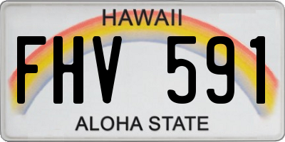 HI license plate FHV591