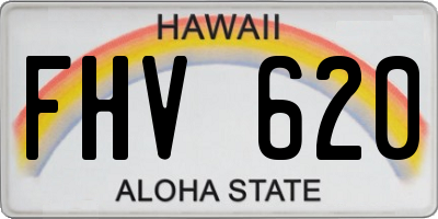 HI license plate FHV620