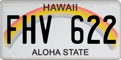 HI license plate FHV622