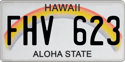 HI license plate FHV623