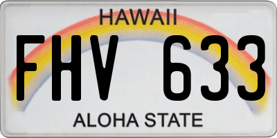 HI license plate FHV633