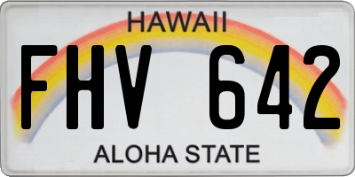 HI license plate FHV642