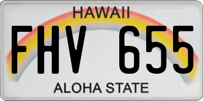 HI license plate FHV655