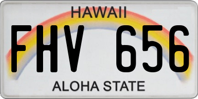 HI license plate FHV656