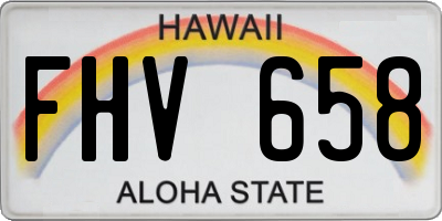HI license plate FHV658