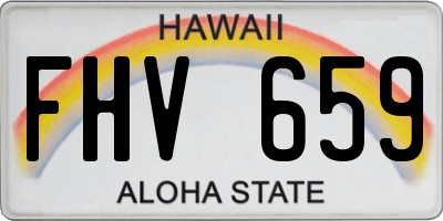 HI license plate FHV659