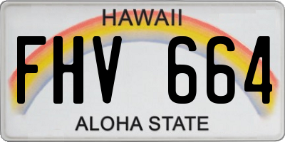 HI license plate FHV664
