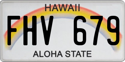 HI license plate FHV679