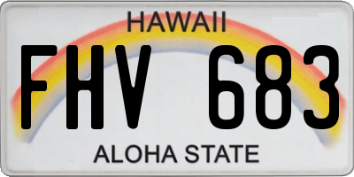 HI license plate FHV683
