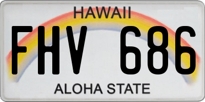HI license plate FHV686