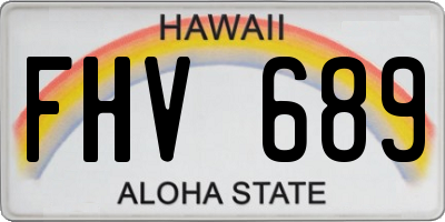 HI license plate FHV689