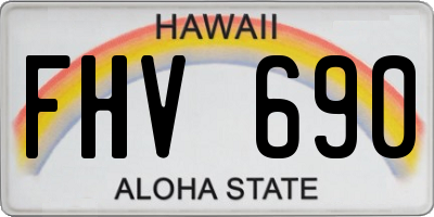 HI license plate FHV690