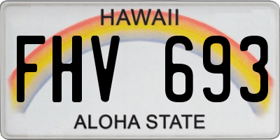 HI license plate FHV693