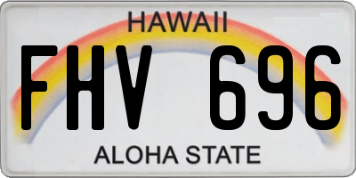 HI license plate FHV696