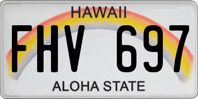 HI license plate FHV697