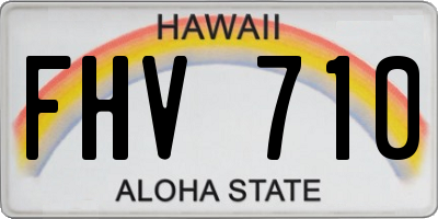 HI license plate FHV710