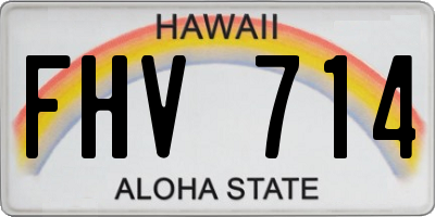 HI license plate FHV714