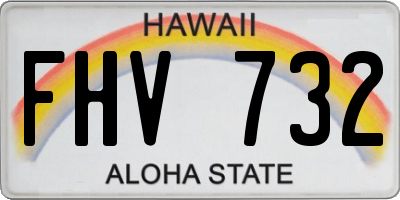 HI license plate FHV732