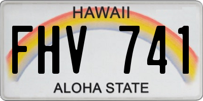 HI license plate FHV741