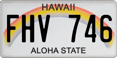 HI license plate FHV746