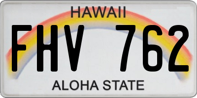 HI license plate FHV762