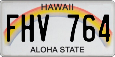 HI license plate FHV764