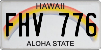 HI license plate FHV776