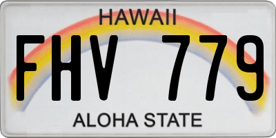 HI license plate FHV779