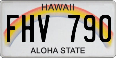 HI license plate FHV790