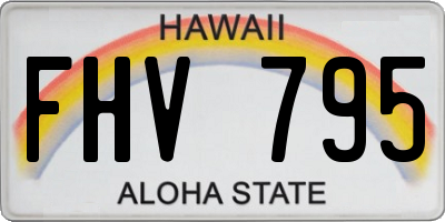 HI license plate FHV795