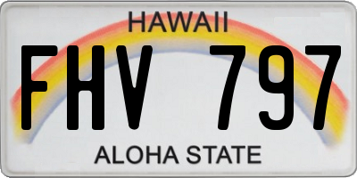 HI license plate FHV797