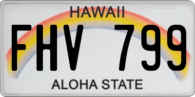 HI license plate FHV799